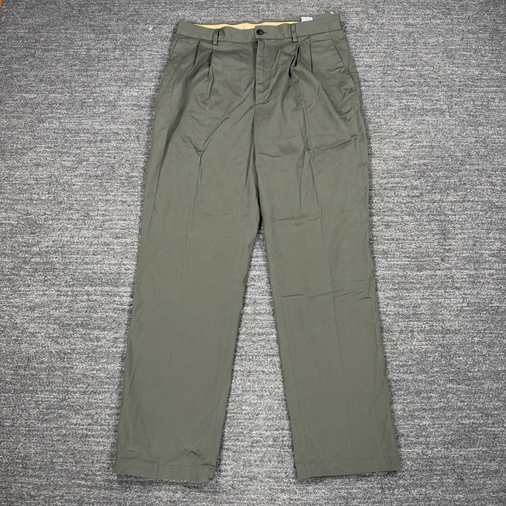 Banana Republic Smithfield Pants Men 32X32 Rapid Movement Chino Relaxed Pleated